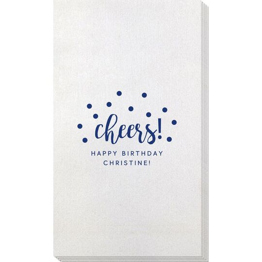 Confetti Dots Cheers Bamboo Luxe Guest Towels